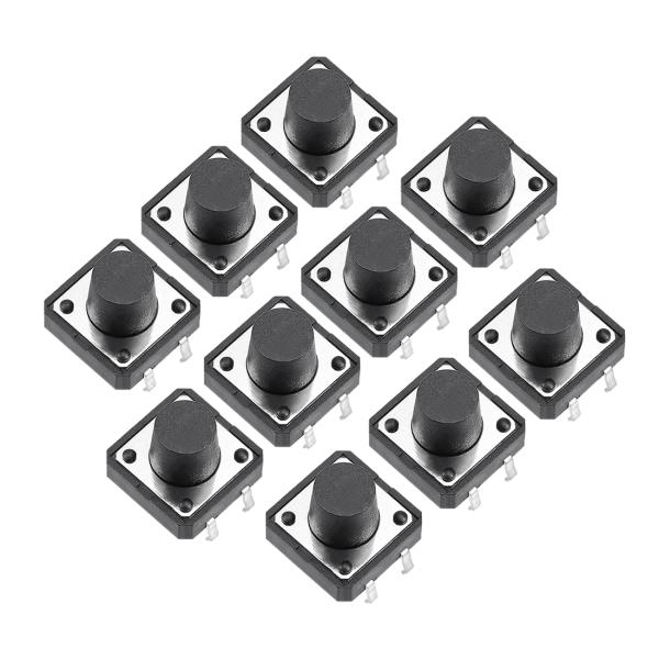 uxcell マイクロタクトスイッチ 押しボタンスイッチ PCBモメンタリ パネルミニ 12x12x...