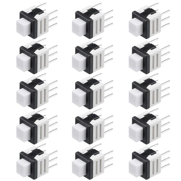 uxcell プッシュボタン スイッチ 5.8x5.8x7mm PCB DIPタクト触覚 セルフロッ...