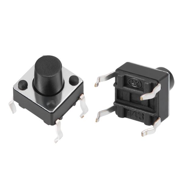uxcell マイクロタクトスイッチ 押しボタンスイッチ DIP 6x6x7mm 4ピン 20枚入り