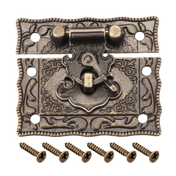 uxcell ボックスラッチ アンティークスタイルラッチ レトロスタイル 51 x 42mm 1セッ...