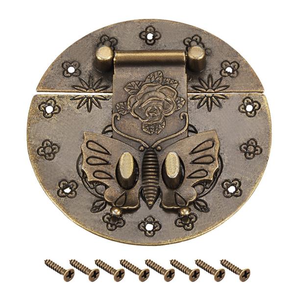 uxcell ボックスラッチ アンティークスタイルラッチ レトロスタイル ブロンズトーン 98mm ...