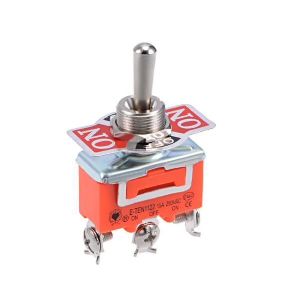 uxcell ロッカートグルスイッチ SPDTラッチング 15A 250V 3P ON/OFF メタ...