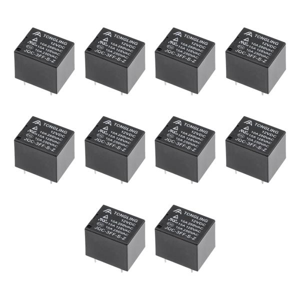 uxcell PCB電磁パワーリレー 汎用リレー DC 12V SPDT 5ピン JQC-3FF-S...