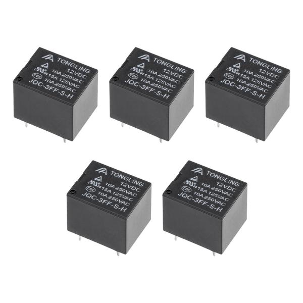 uxcell PCB電磁パワーリレー 汎用リレー DC 12V SPST 4ピン JQC-3FF-S...