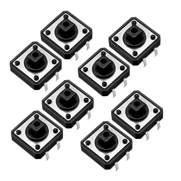 uxcell 押しボタンスイッチ タクトスイッチ 12x12x7.3mm DC12V 50mA 10...