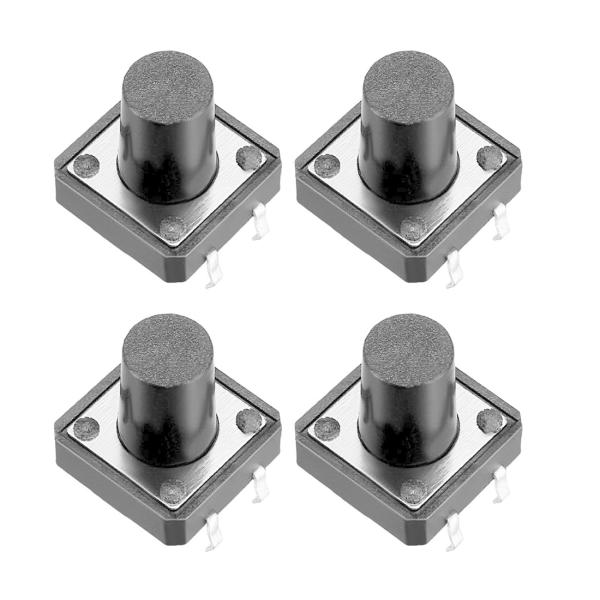 uxcell 押しボタンスイッチ タクトスイッチ 12x12x12mm DC12V 50mA 4ピン...