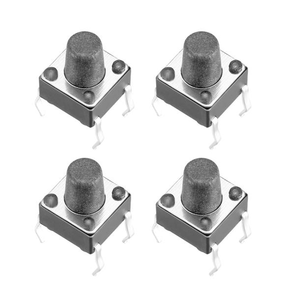 uxcell 押しボタンスイッチ タクトスイッチ 6x6x7.5mm DC12V 50mA 4ピン ...