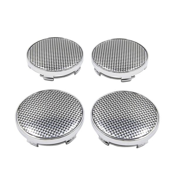 uxcell プロテクター 4個 シルバートーンカーボンファイバーパターン6mm 直径 5 クリップ...