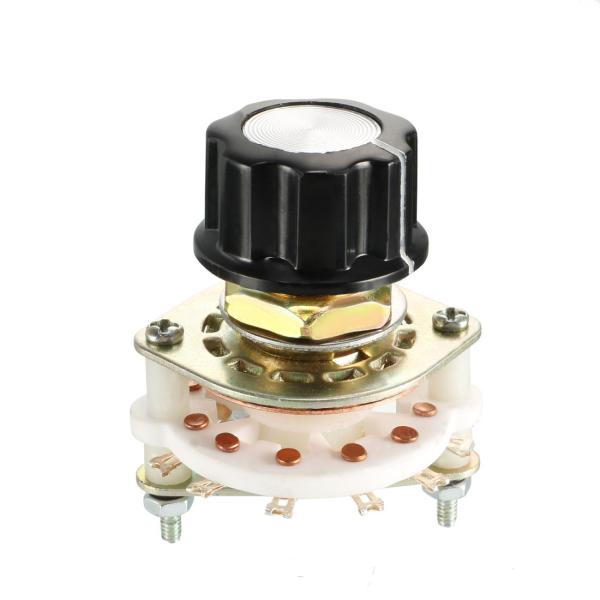 uxcell バンドセレクターロータリースイッチ 1P6T 1ポール 6スロー 1デッキ 7ピン ブ...