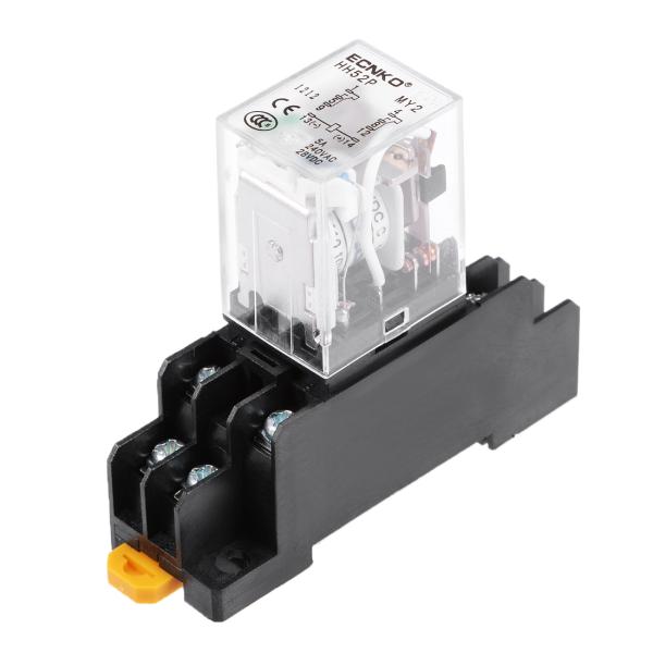 uxcell 電磁リレー パワーリレー HH52P DC 110V DPDT 8ピン レッドLED ...