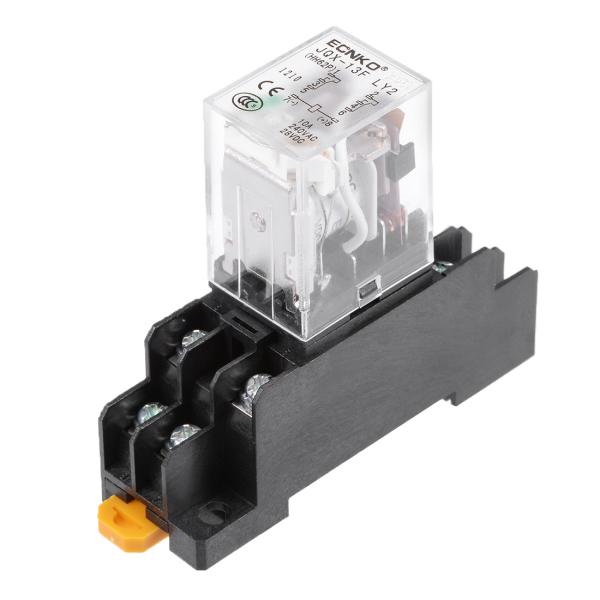 uxcell 電磁リレー パワーリレー JQX-13F DC 24V DPDT 8ピン グリーンライ...
