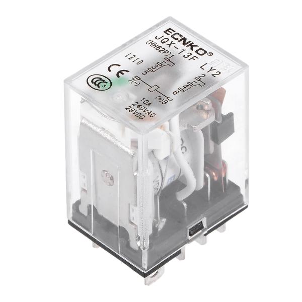 uxcell 電磁リレー パワーリレー JQX-13F DC24V DPDT 8ピン グリーンライト