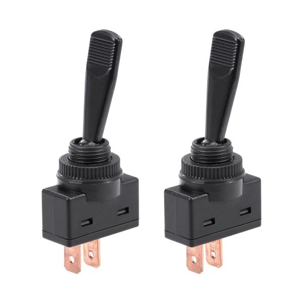 uxcell ラッチングロッカートグルスイッチ SPST 20A 12V 2P ON-OFF フラッ...