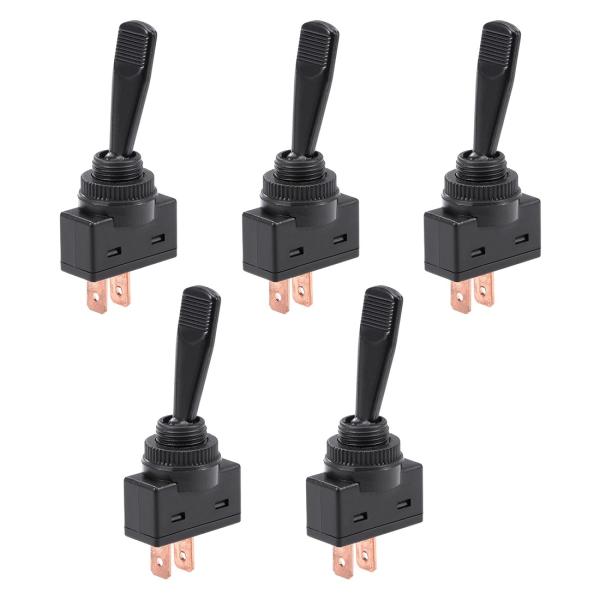 uxcell ラッチングロッカートグルスイッチ SPST 20A 12V 2P ON-OFF フラッ...