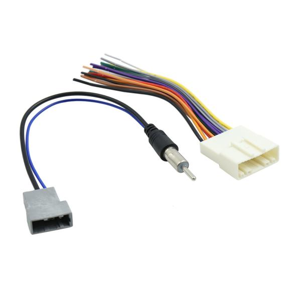 uxcell アンテナ DC 12V 車用DVDラジオワイヤーハーネス（アンテナ付き）アダプターケル...
