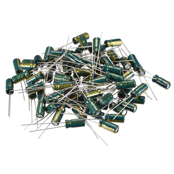 uxcell 電解コンデンサ　アルミ　ラジアル　ローESR　47uF　25V　高いリップル電流　低イ...