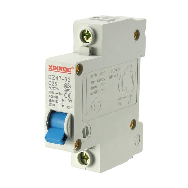 uxcell ミニチュアサーキットブレーカ 電気機器保護 DZ47-63 C25 25A 230/4...