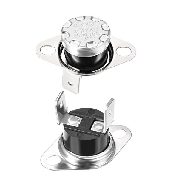 uxcell 温度コントロールスイッチ 6°C 1A N.C 高感度 信頼性 安全性 2個入り