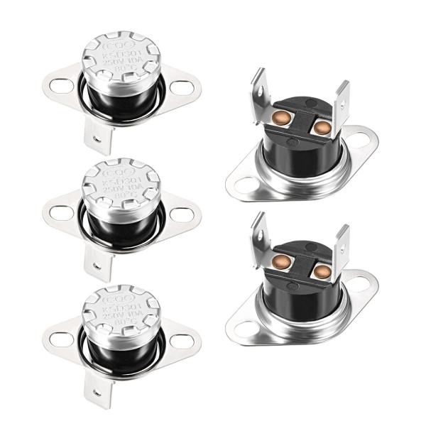 uxcell 温度コントロールスイッチ 8°C 1A N.C 乾燥機 エアコン 給湯器 5個入り