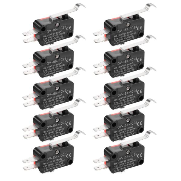 uxcell マイクロスイッチ OV-154-1C25 15A 125/25VAC 3 端末 模擬 ...