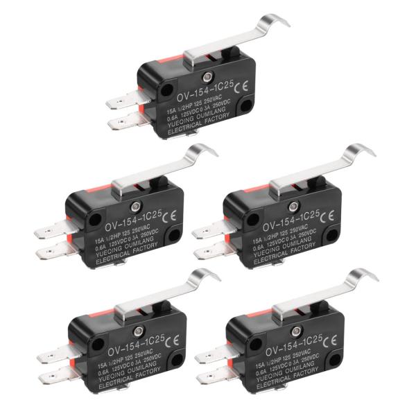 uxcell マイクロスイッチ OV-154-1C25 SPDT NO NC 3 端末 模擬 R レ...