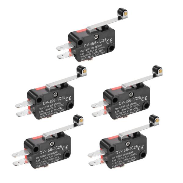 uxcell マイクロスイッチ OV-156-1C25 15A 125/25VAC SPDT NON...