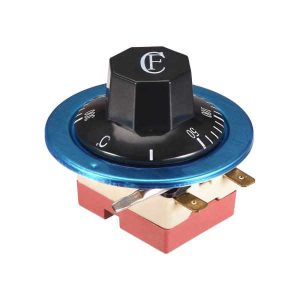 uxcell 電気オーブンサーモスタット 50-300℃ 16A 2ピン N.C 調整可能な温度コン...