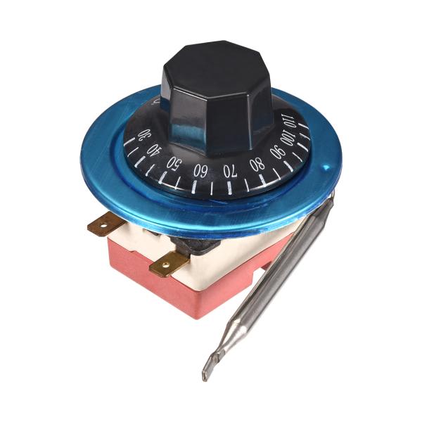 uxcell 電気オーブンサーモスタット 30-110℃ 16A 2ピン N.C 調整可能な温度コン...