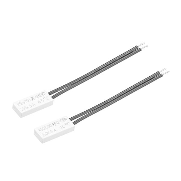 uxcell KSD9700サーモスタット 温度コントローラー スイッチ メタル製 温度45℃ 正常...