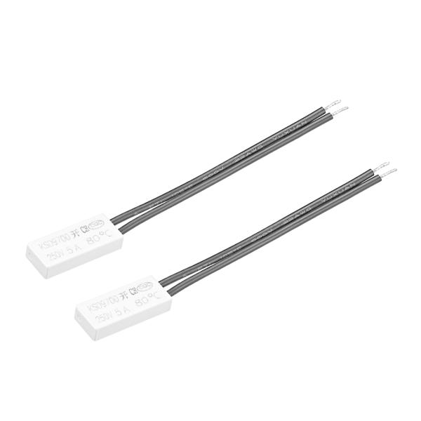 uxcell KSD9700サーモスタット 温度コントローラー スイッチ メタル製 温度80℃ 正常...