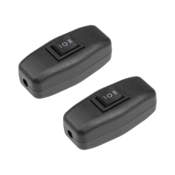 uxcell インラインスイッチ オン - オフ - オンDPDTランプライトロッカースイッチ ブラ...