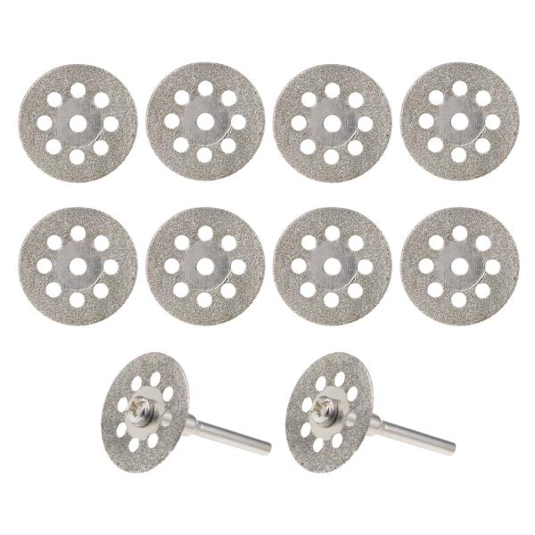 uxcell ダイヤモンドカッティングホイール 22mm 9ホール カットオフディスク 2個マンドレ...