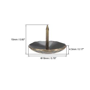 uxcell 室内装飾釘タック 19 mmヘッ...の詳細画像3