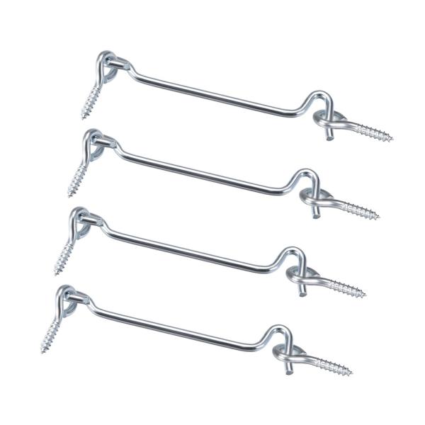 uxcell キャビンフック 炭素鋼製 シルバートーン キャビネット＆家具ラッチ 100mmキャビン...