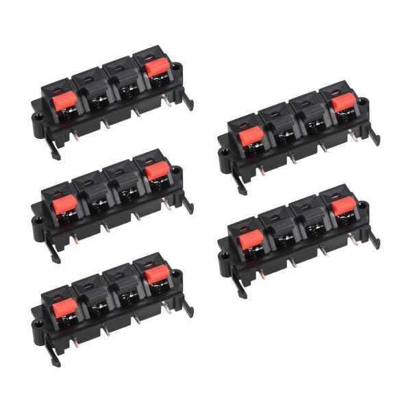 uxcell スピーカーターミナル WP4-19 AWG24-16 AC 50V/3A  レッド ブ...
