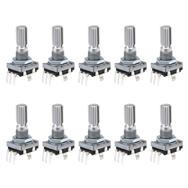 uxcell 360度ロータリーエンコーダ 5ピン 20桁 デジタルコードスイッチ シャフト高さ14...