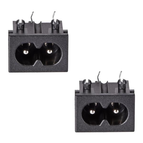 uxcell IEC C8ソケット AC 250V 2.5A 125V 7A 2ピン 22x17x1...