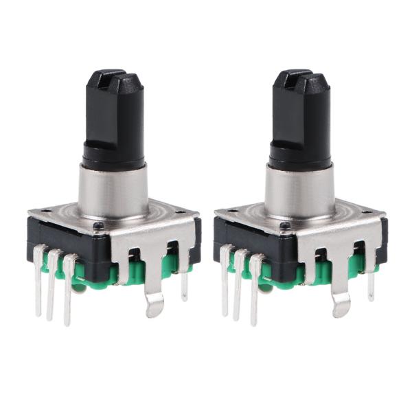 uxcell エンコーダコード 360度 24桁 EC12 7ピン 14.3mm D-シャフト グリ...