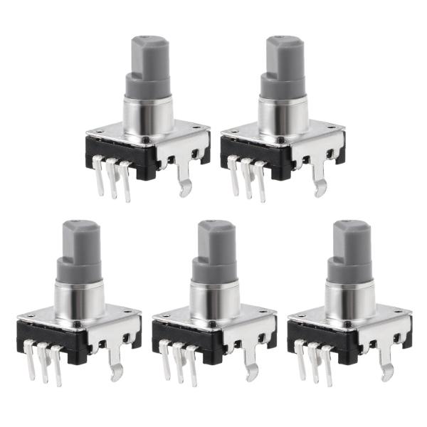 uxcell エンコーダコード 360度 24桁 EC12 5ピン 14.3mm D-シャフト 5ボ...