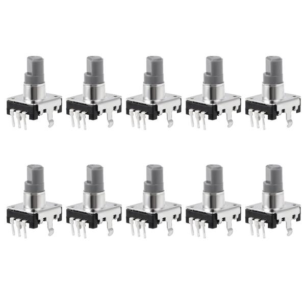 uxcell エンコーダコード 360度 24桁 EC12 5ピン 14.3mm D-シャフト 5ボ...