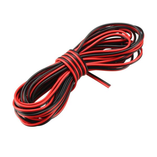 uxcell RGB延長ワイヤー 長さ5M 2ピンケーブル 22AWG 2色延長ケーブル LEDスト...