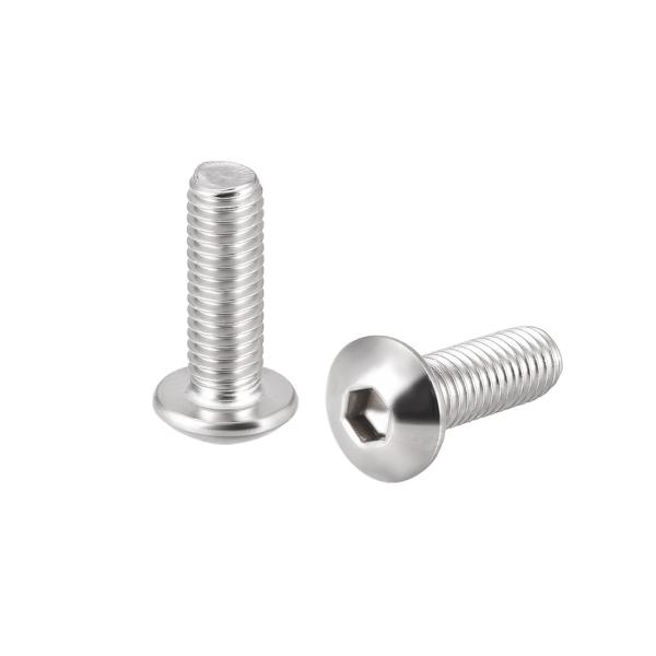 uxcell 小ネジ M5x16mm 304ステンレス鋼 六角穴付き 小ネジボルト 丸頭小ねじ 10...