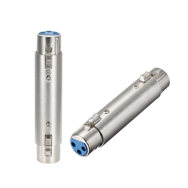 uxcell XLR 3極メス - メスアダプタ マイクケーブルアダプタ ジェンダーチェンジャーカプ...