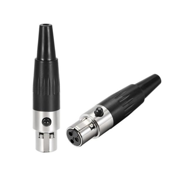 uxcell ミニ3ピンXLRメスコネクタアダプタ マイクプラグ マイクオーディオソケット 亜鉛合金...