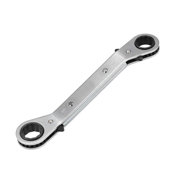 uxcell リバーシブルラチェットレンチ 17mm x 19mm オフセットダブルボックスエンド ...