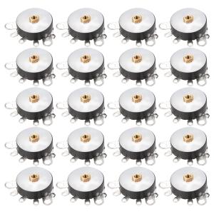 uxcell ホイールデュプレックスポテンショメータ 耐摩耗　可変抵抗器 音量調節　スイッチ付き 50KΩ シングルターン 20個入り