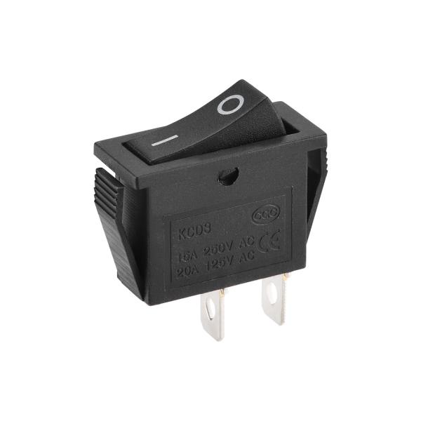 uxcell ボートロッカースイッチ ブラックトグルスイッチ 2ピン オン/オフ AC 250V/1...