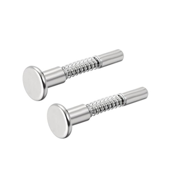 uxcell プランジャーラッチ ステンレス鋼 6mm径ヘッド 50mm さ ドアプランジャーラッチ...