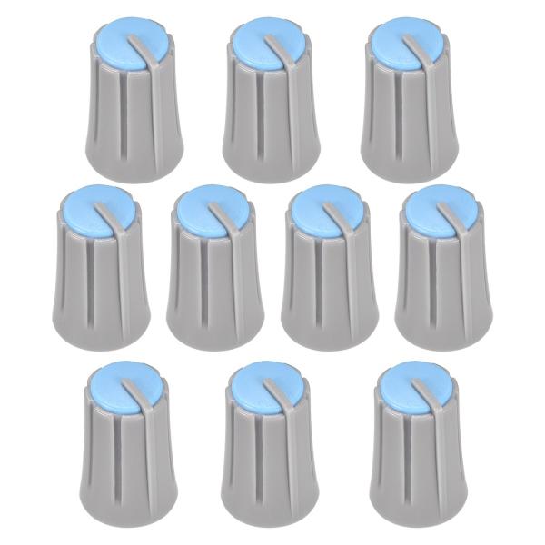 uxcell ポテンショメータノブ プラスチック製 ブラック 6 mmシャフト穴径 Dタイプ 10個...