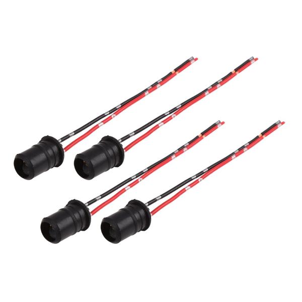 uxcell ライトソケット DC 12V T10カーライトソケット プラグ電球ワイヤー ハーネス ...